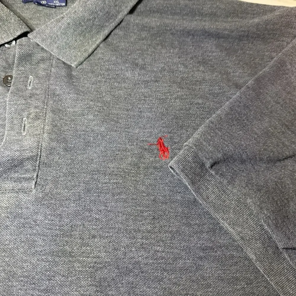 Men’s plain gray polo by Ralph Lauren Size XXL